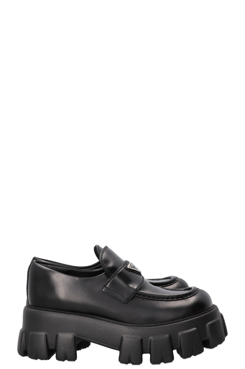 PRADA Monolith Loafers Leather Black