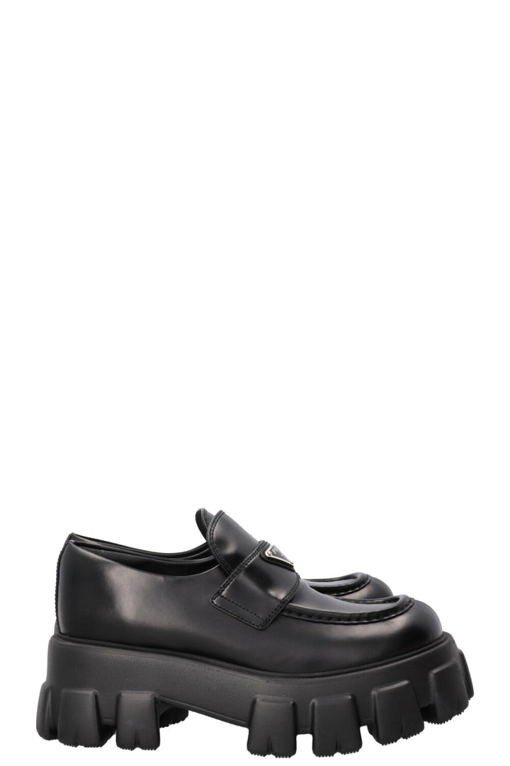 PRADA Monolith Loafers Leather Black