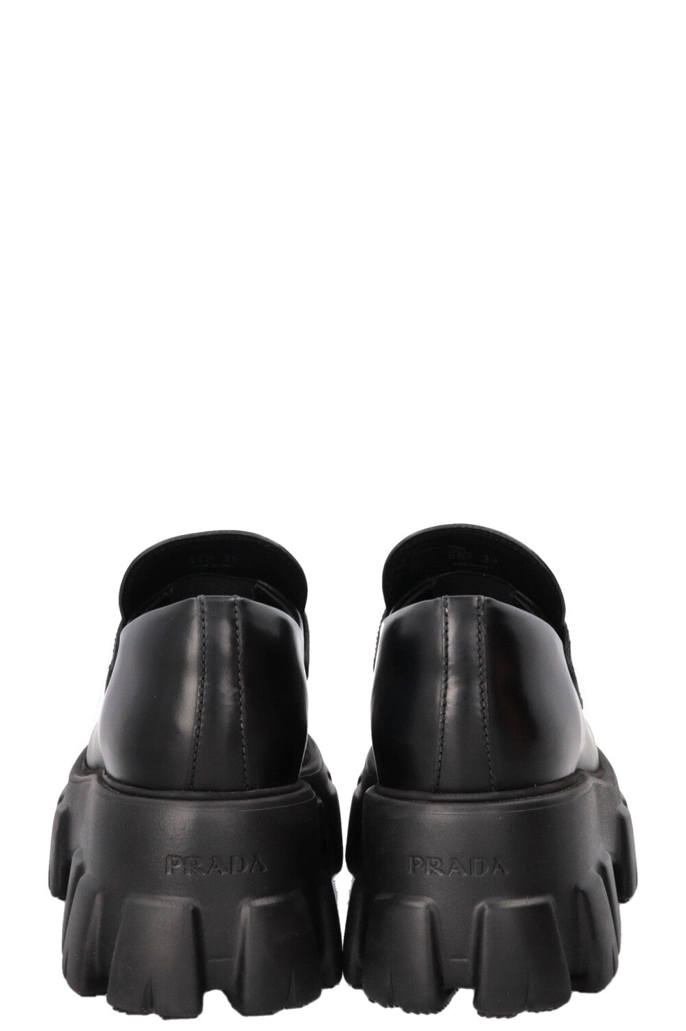 PRADA Monolith Loafers Leather Black