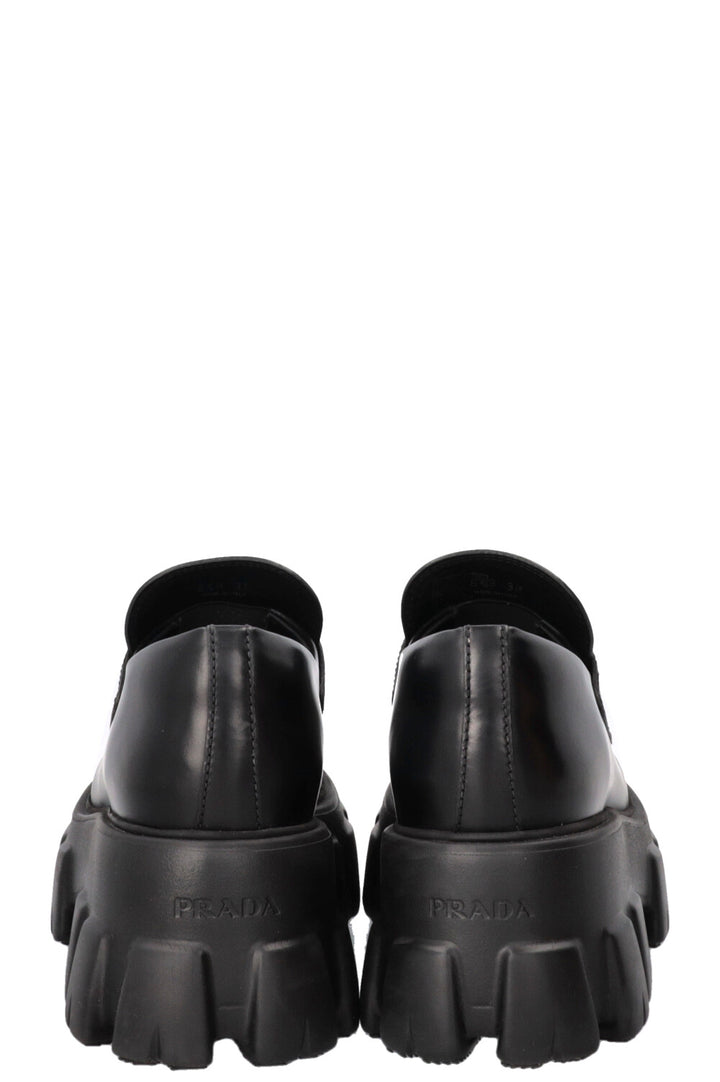 PRADA Monolith Loafers Leather Black