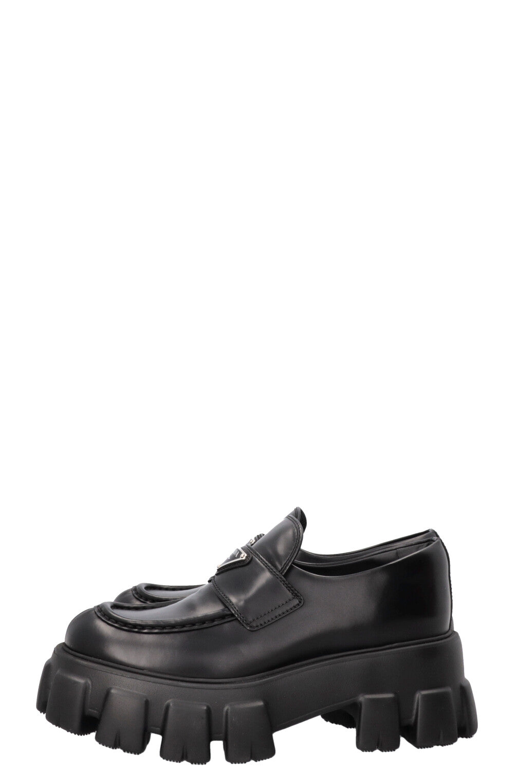 PRADA Monolith Loafers Leather Black