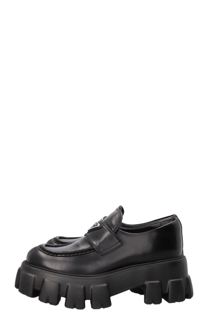 PRADA Monolith Loafers Leather Black