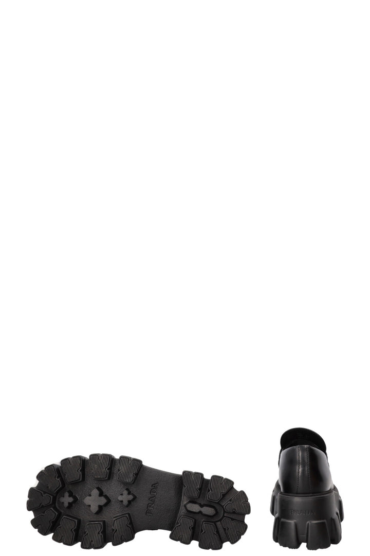 PRADA Monolith Loafers Leather Black