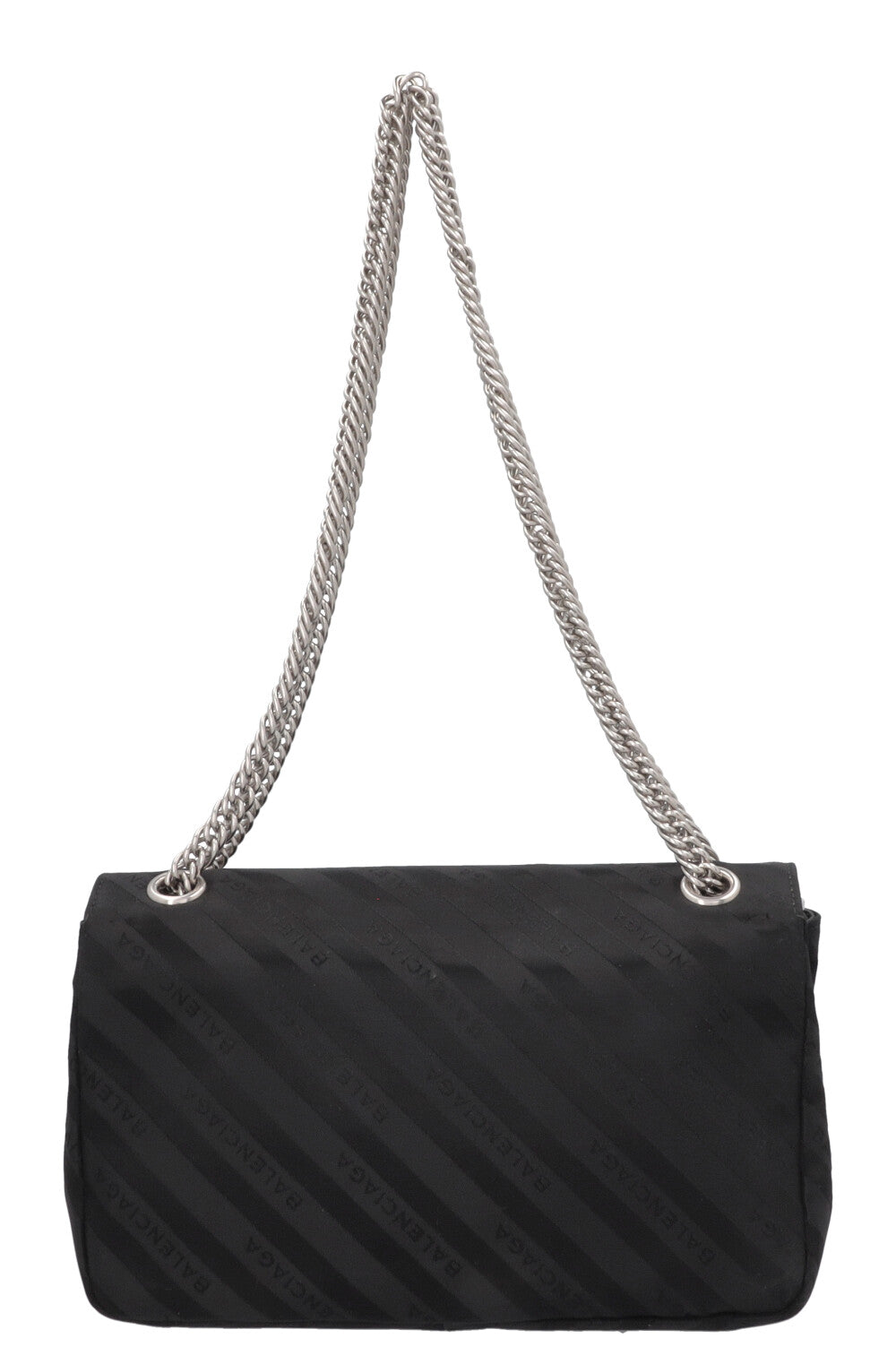 BALENCIAGA Lock Satin Jacquard Crossbody Bag