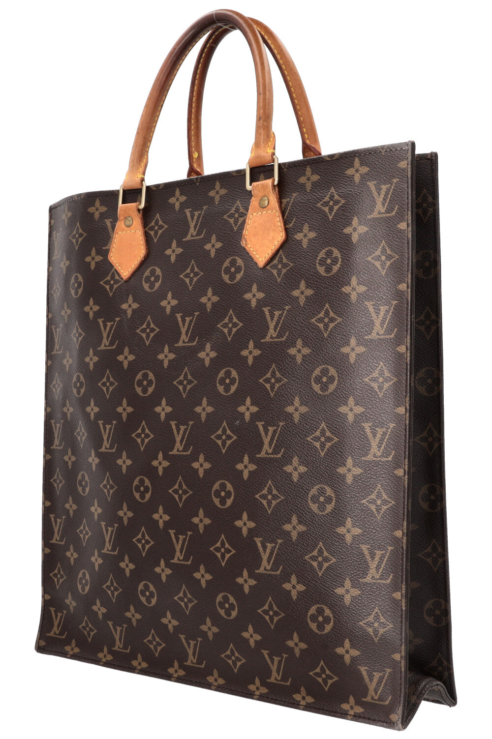 LOUIS VUITTON Sac Plat Tote Bag MNG Canvas