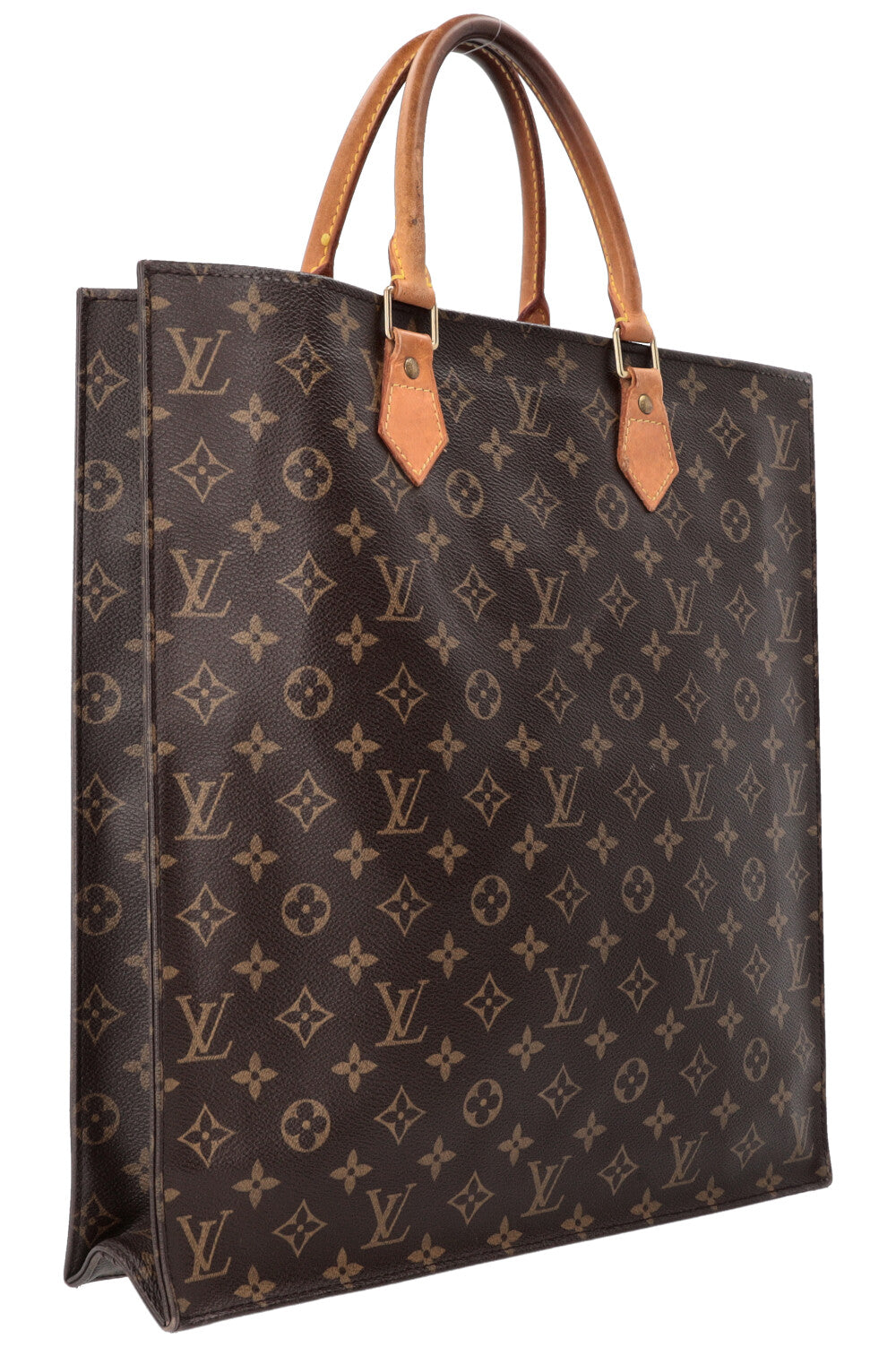 LOUIS VUITTON Sac Plat Tote Bag MNG Canvas
