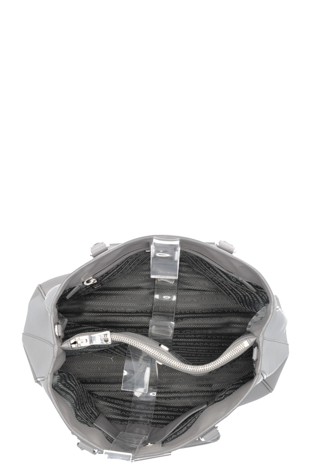 PRADA Tote Bag Saffiano Grey