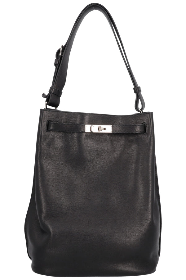HERMÈS So Kelly 26 Evergrain Noir