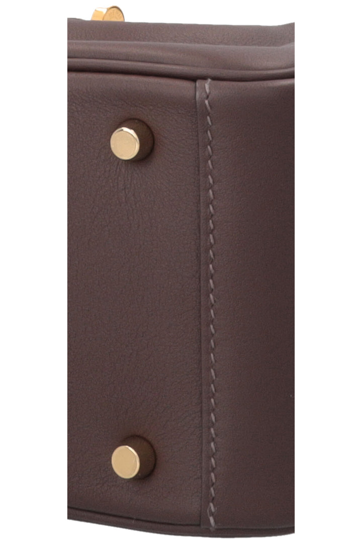 HERMÈS Mini Lindy Verso Swift Moka Blue Jean