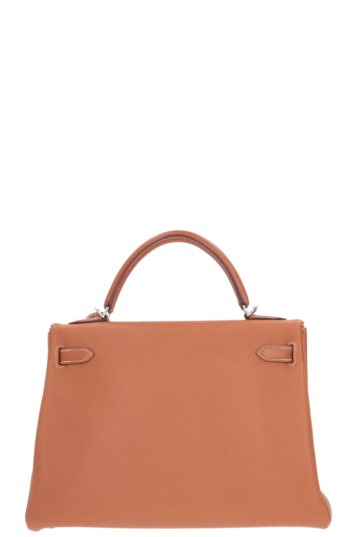 HERMÈS Kelly 32 Retourne Swift Gold