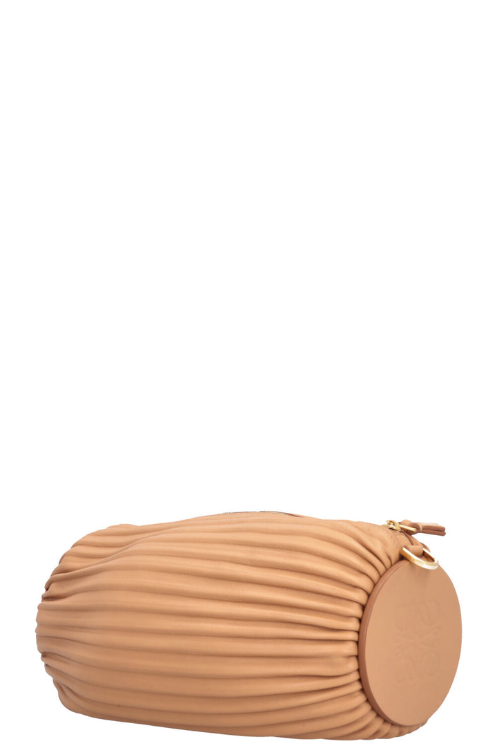 LOEWE Bracelet Pouch Bag Leather Beige