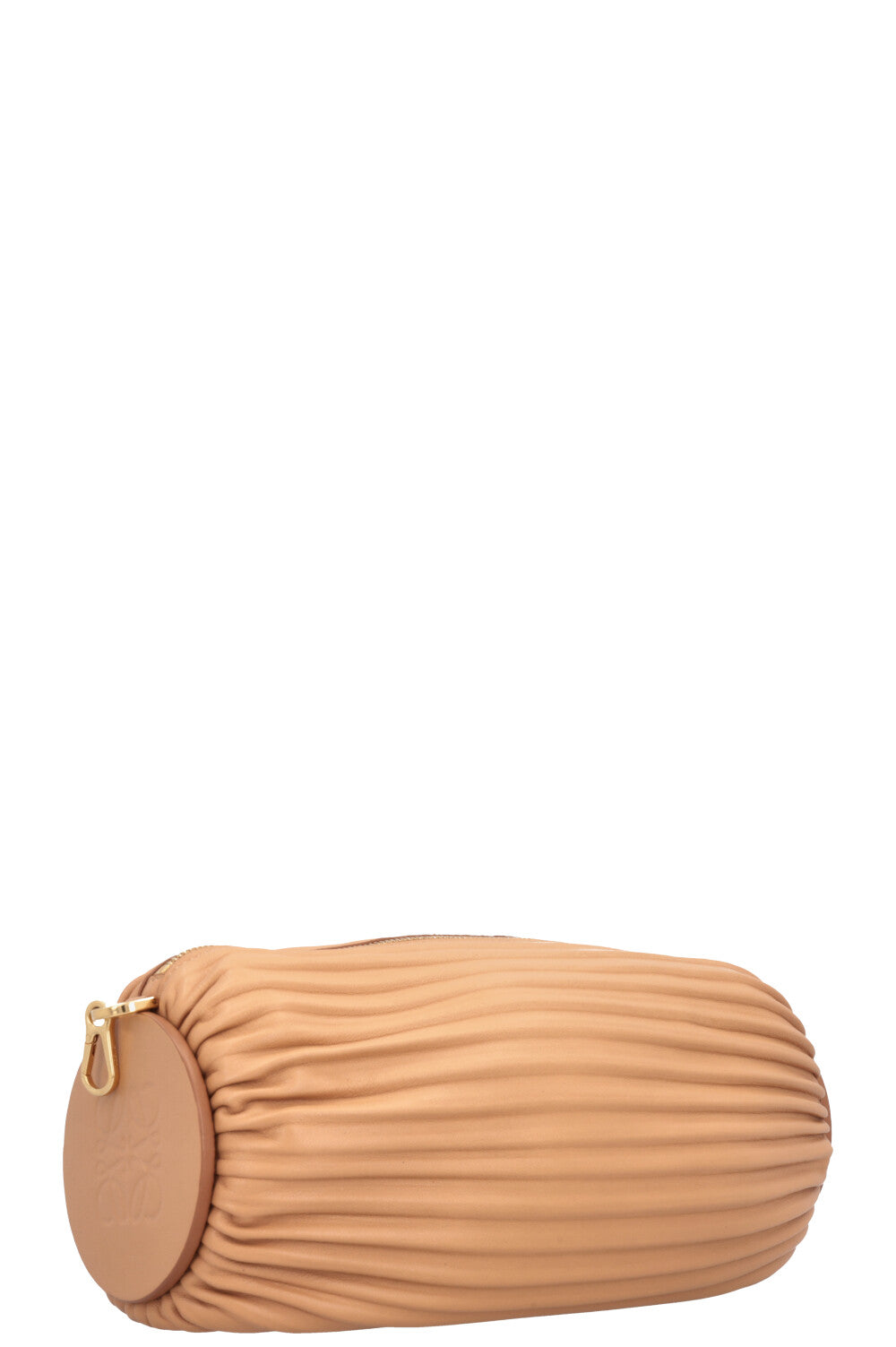 LOEWE Bracelet Pouch Bag Leather Beige
