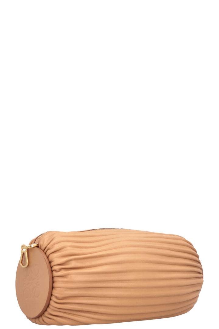 LOEWE Bracelet Pouch Bag Leather Beige