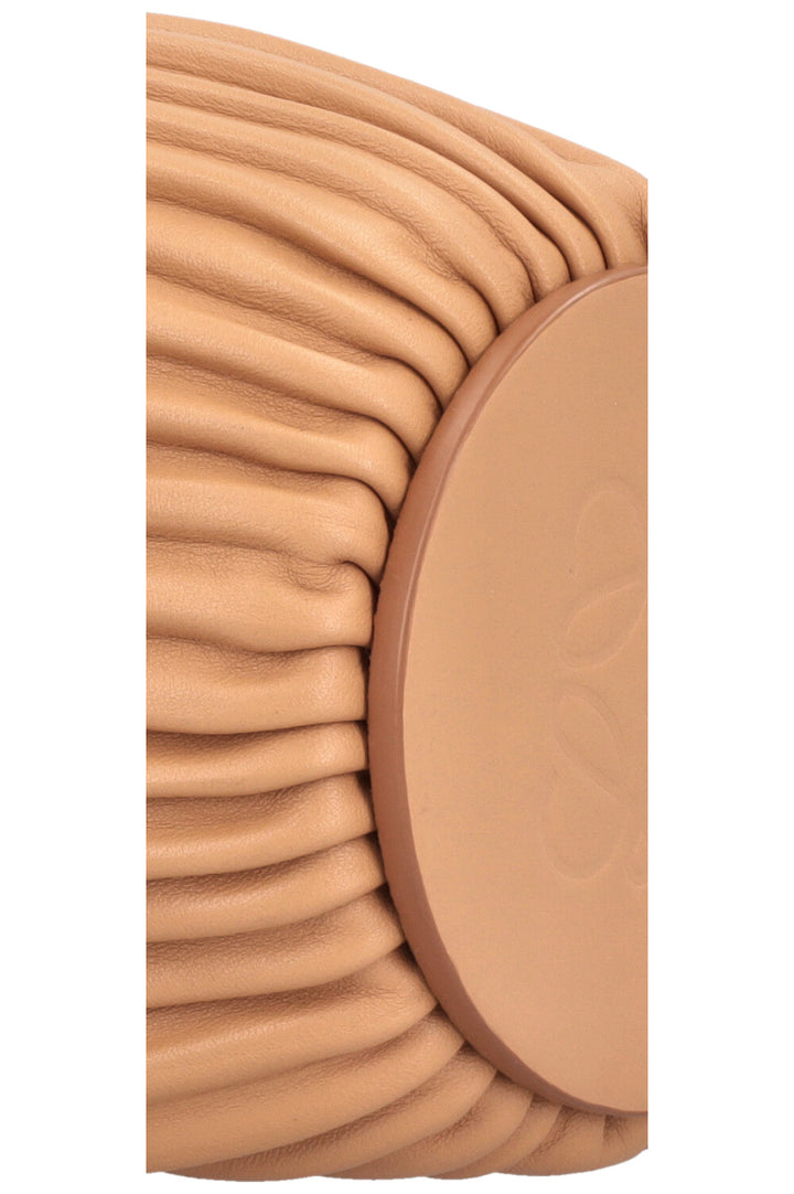 LOEWE Bracelet Pouch Bag Leather Beige