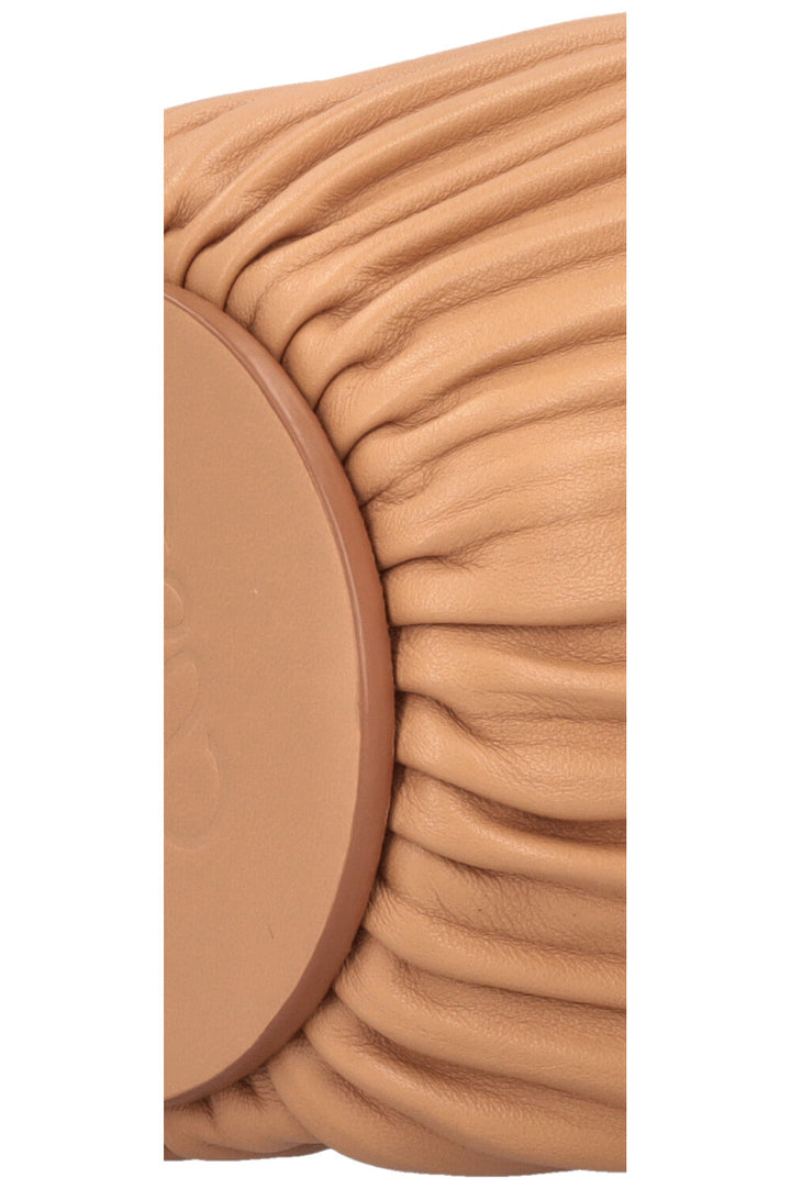 LOEWE Bracelet Pouch Bag Leather Beige