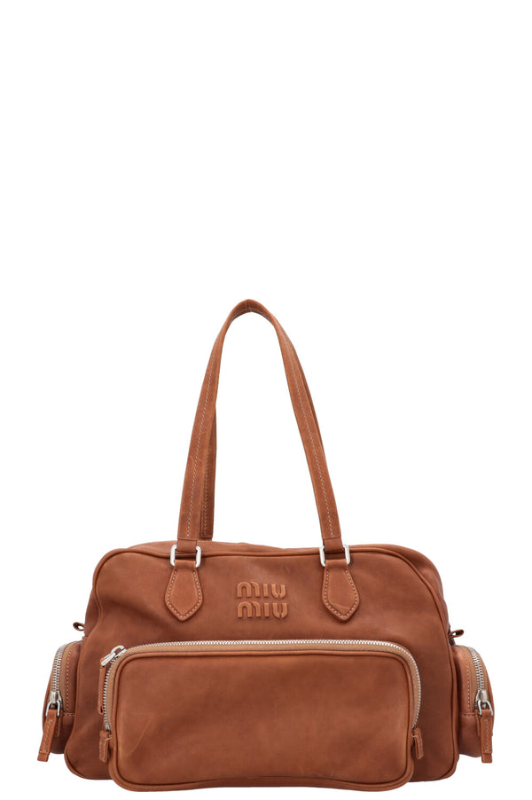 MIUMIU Pocket Bag Leather Caramel