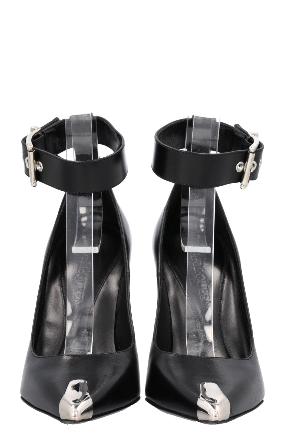 ALEXANDER MCQUEEN Metal Toe Heels Black