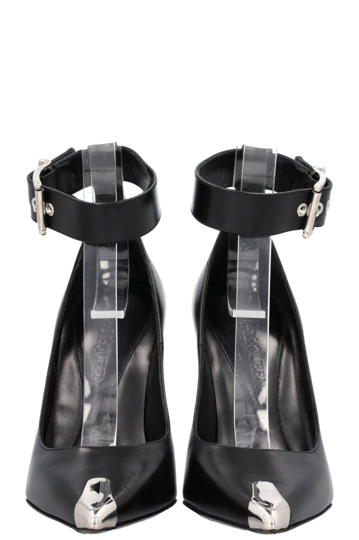 ALEXANDER MCQUEEN Metal Toe Heels Black