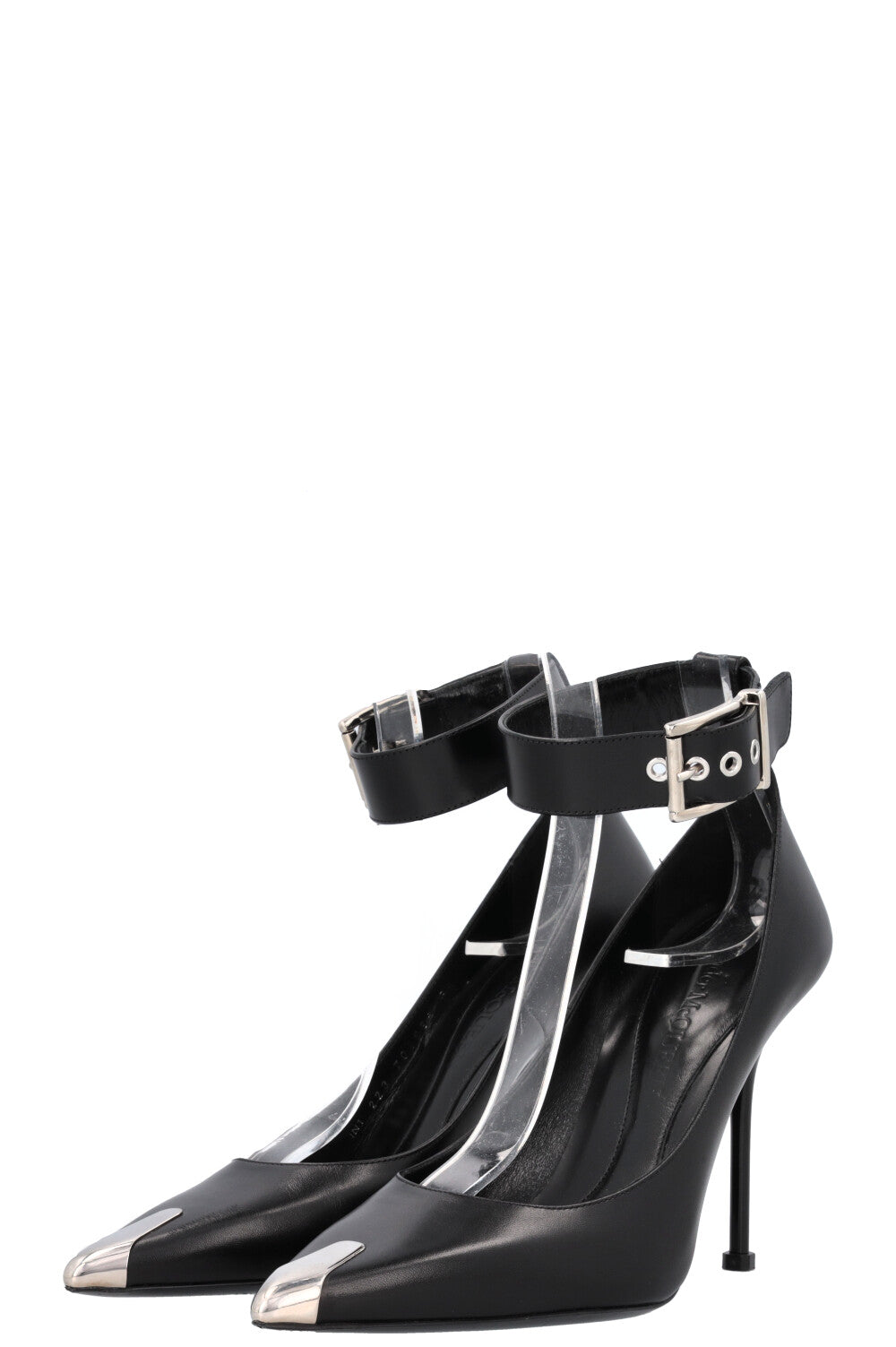 ALEXANDER MCQUEEN Metal Toe Heels Black