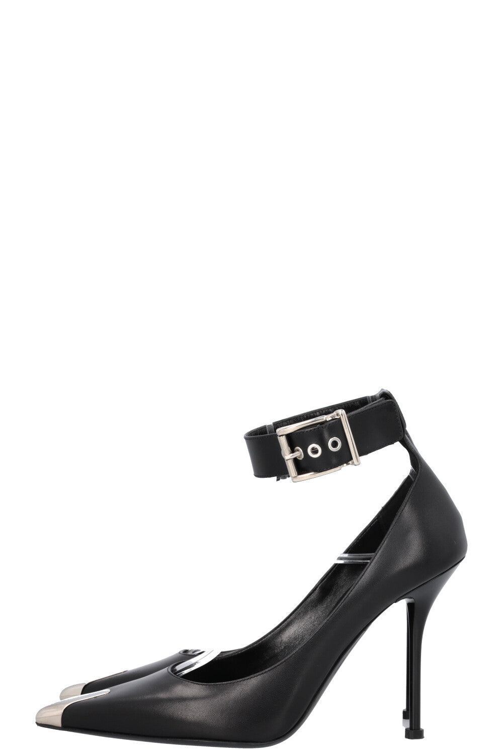 ALEXANDER MCQUEEN Metal Toe Heels Black
