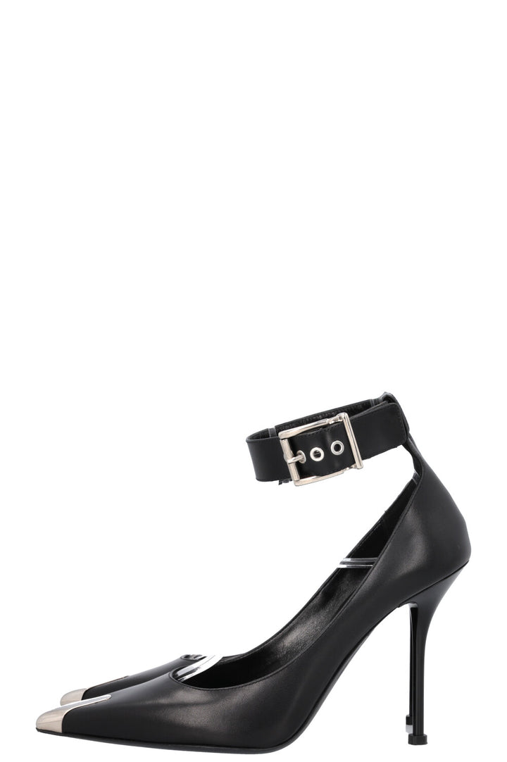 ALEXANDER MCQUEEN Metal Toe Heels Black