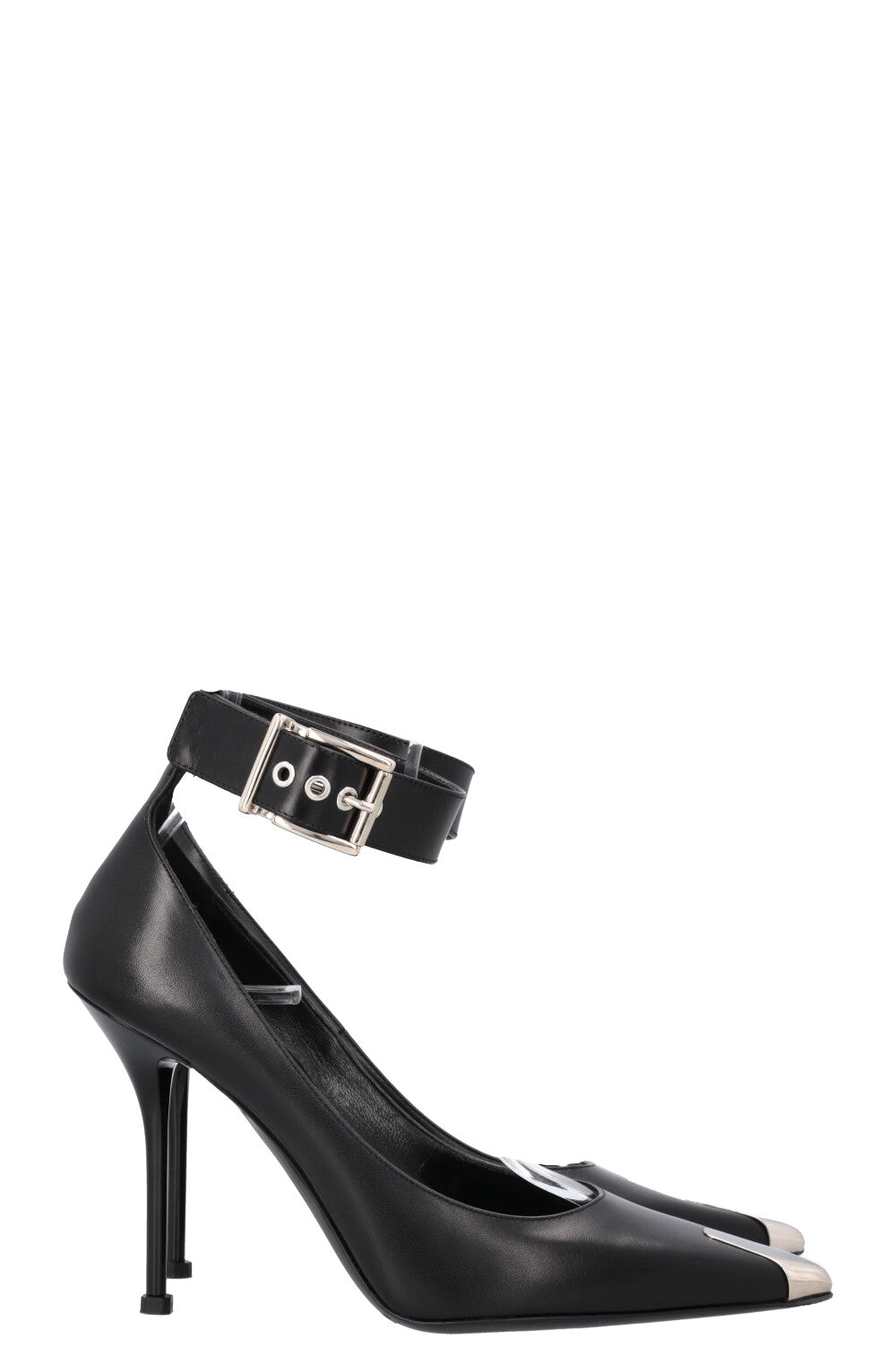 ALEXANDER MCQUEEN Metal Toe Heels Black