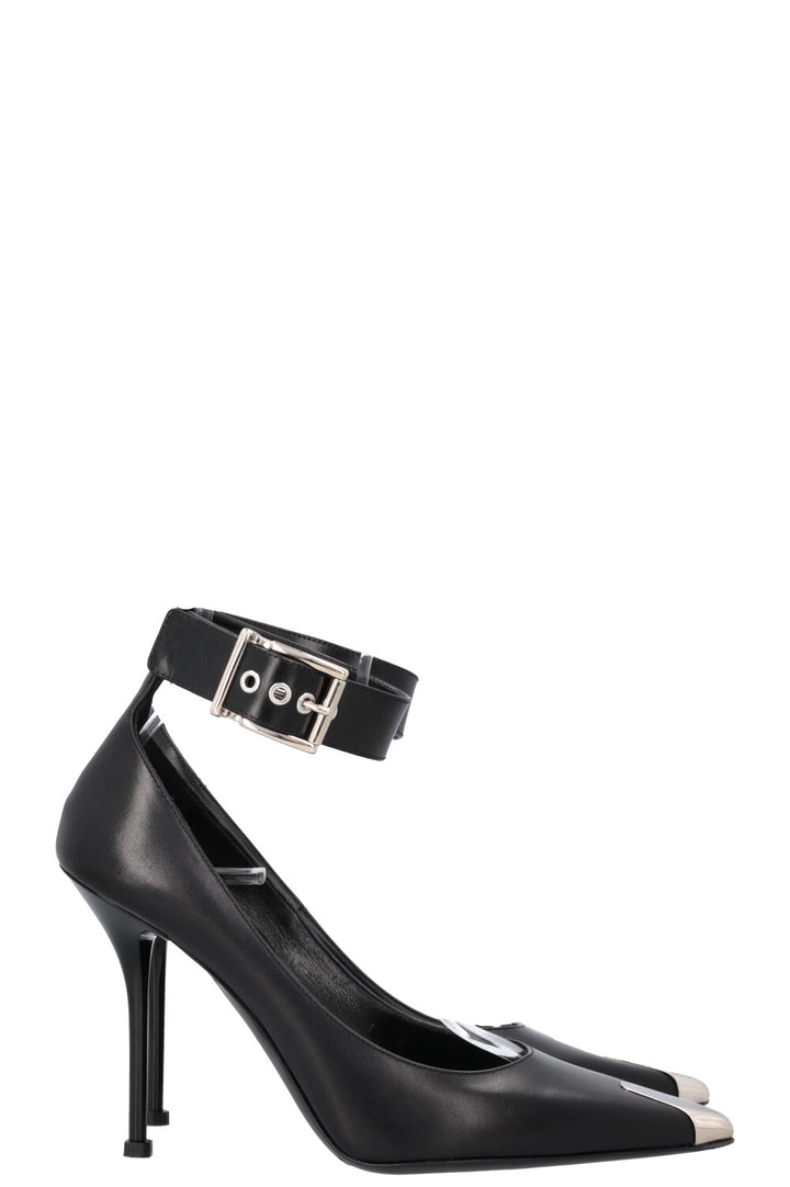 ALEXANDER MCQUEEN Metal Toe Heels Black