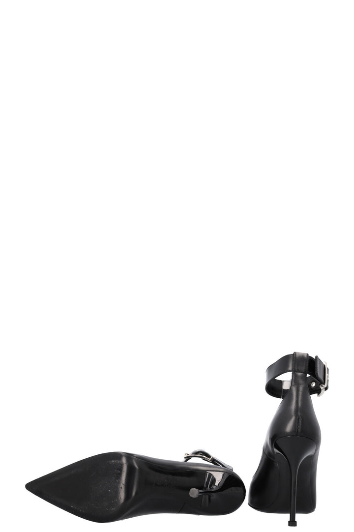 ALEXANDER MCQUEEN Metal Toe Heels Black