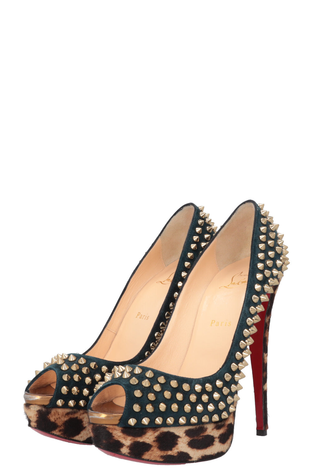CHRISTIAN LOUBOUTIN Spike Platform Heels Calf Hair – REAWAKE