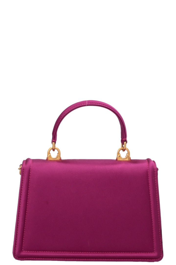 DOLCE&GABBANA Devotion Crossbody Bag Small Satin Fuchsia