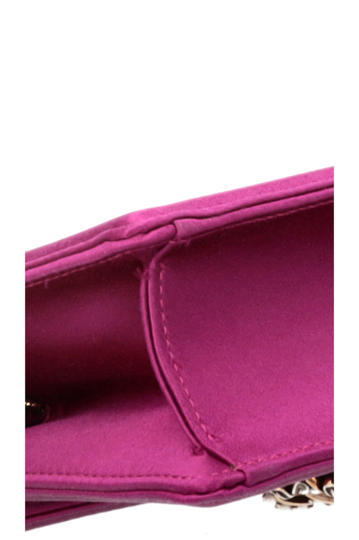DOLCE&GABBANA Devotion Crossbody Bag Small Satin Fuchsia