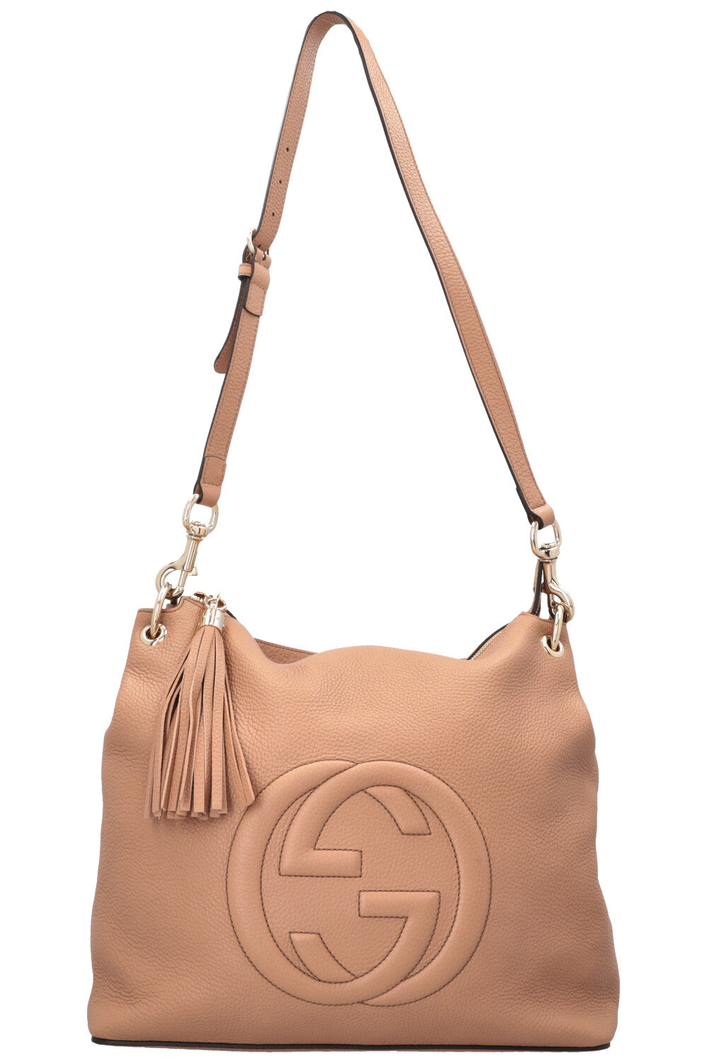 Sac hobo à pompons GUCCI Soho beige