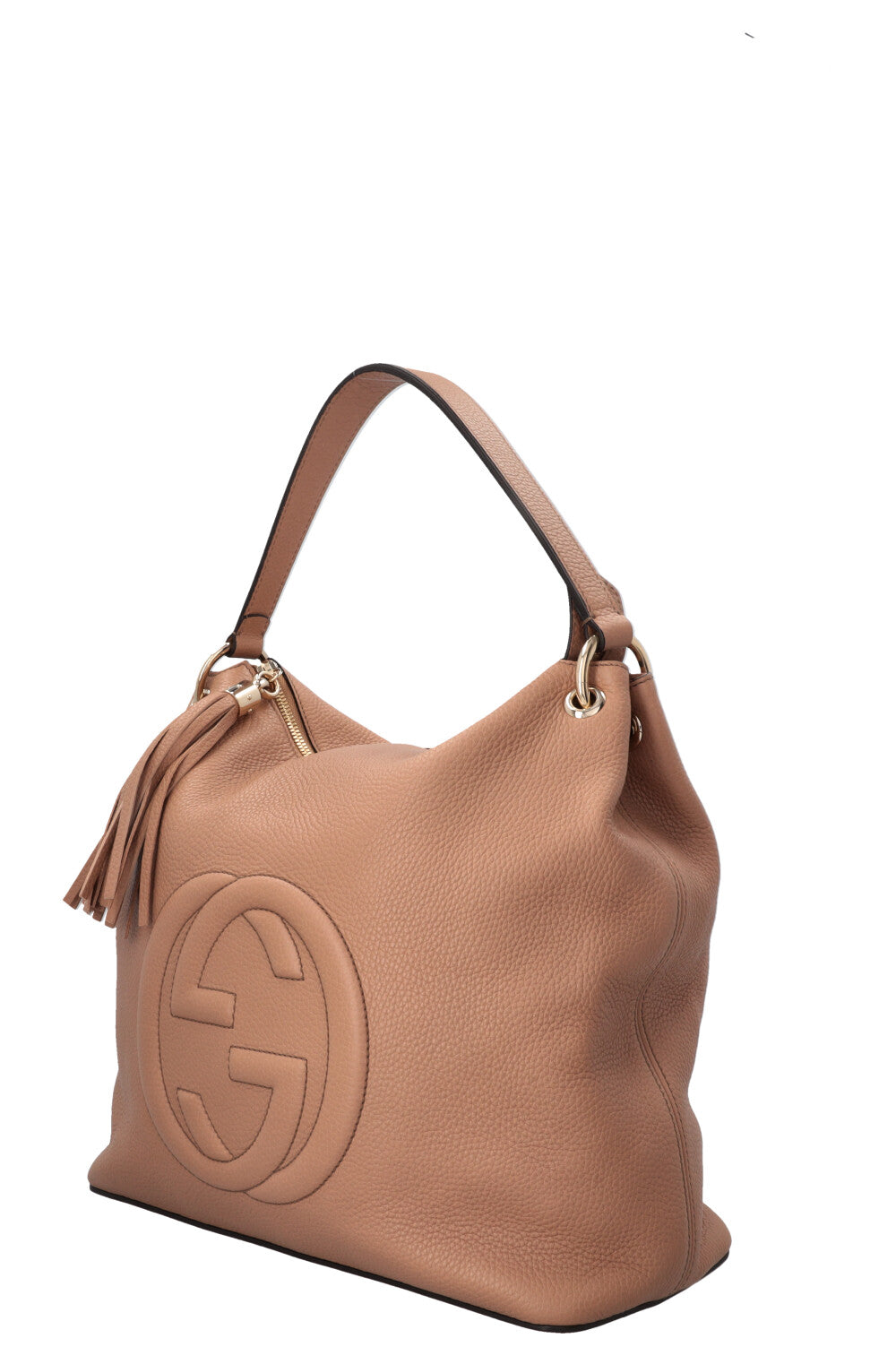 Sac hobo à pompons GUCCI Soho beige