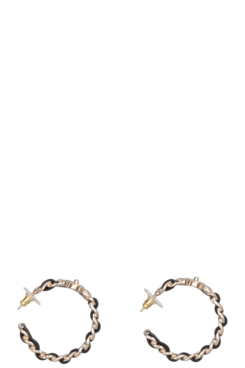 CHANEL 2021 Turnlock Earrings Black