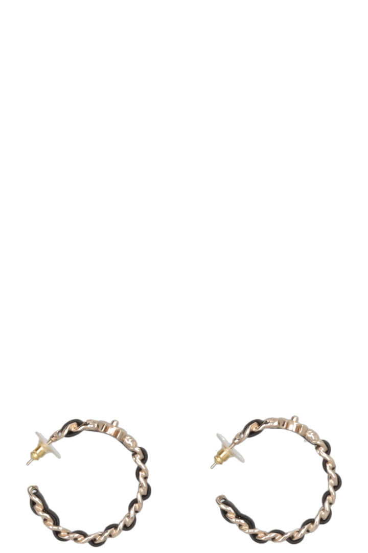 CHANEL 2021 Turnlock Earrings Black