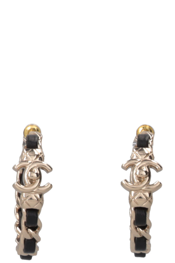 CHANEL 2021 Turnlock Earrings Black