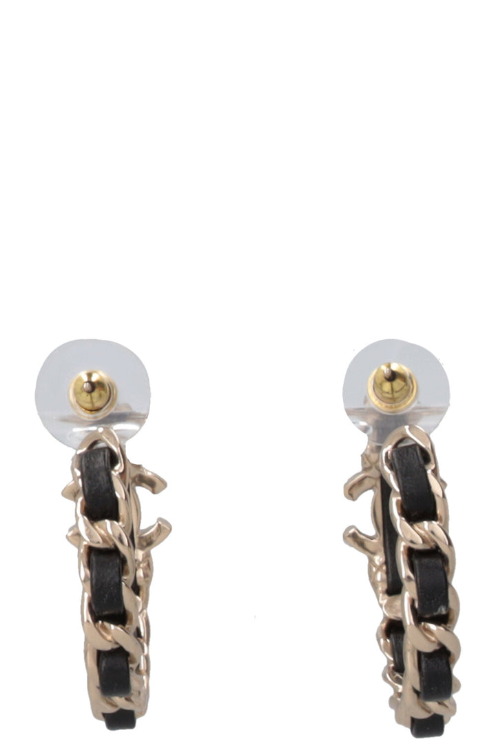 CHANEL 2021 Turnlock Earrings Black