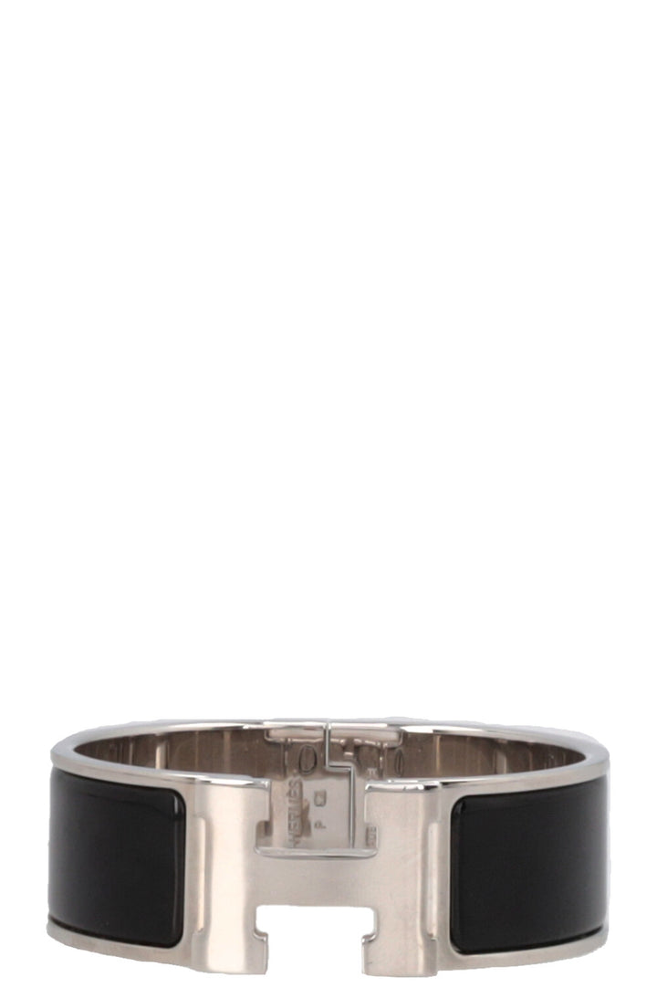HERMÈS Clic Clac H Bracelet Silver Black