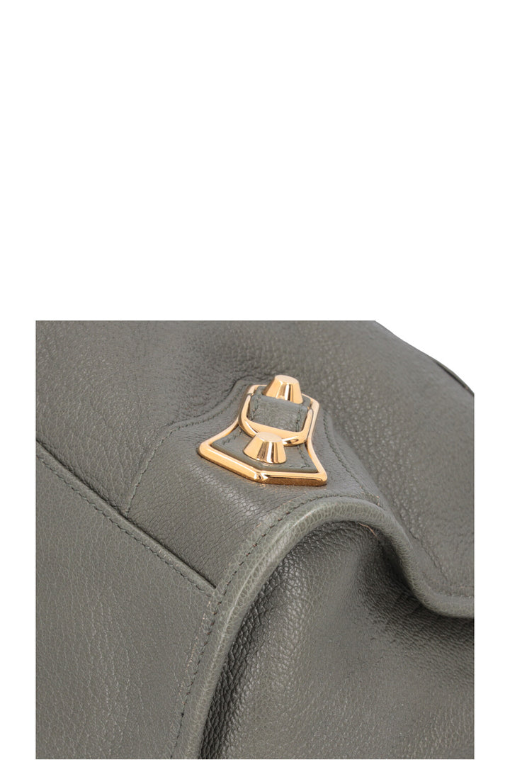 BALENCIAGA City Bag Leather Green Gold