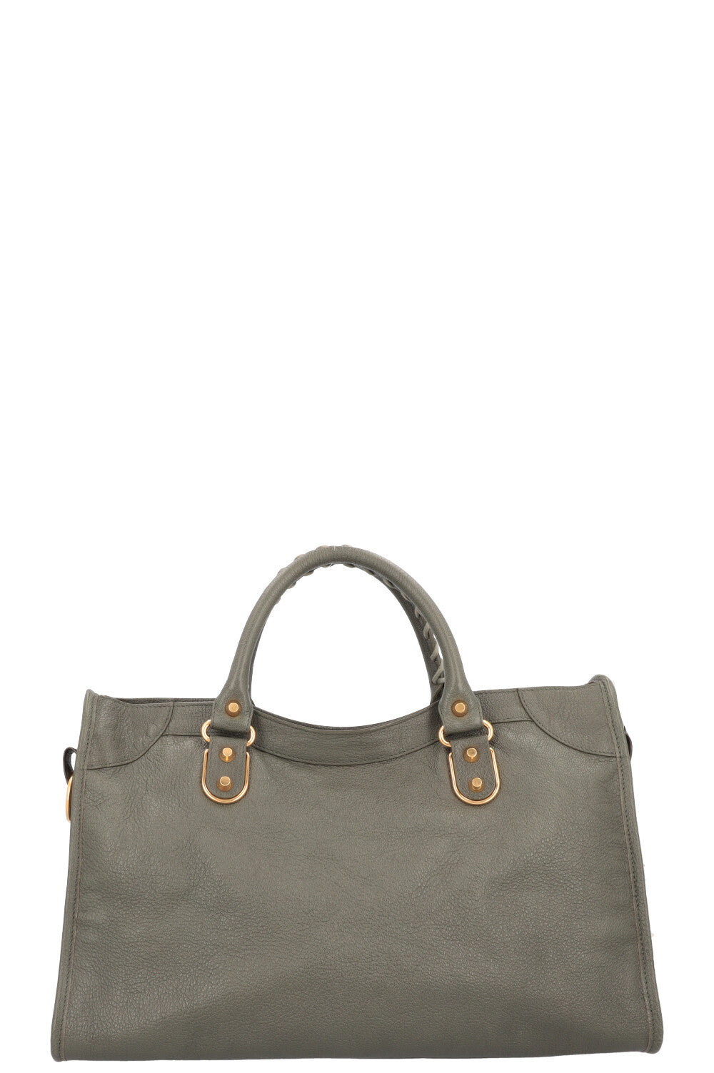 BALENCIAGA City Bag Leather Green Gold
