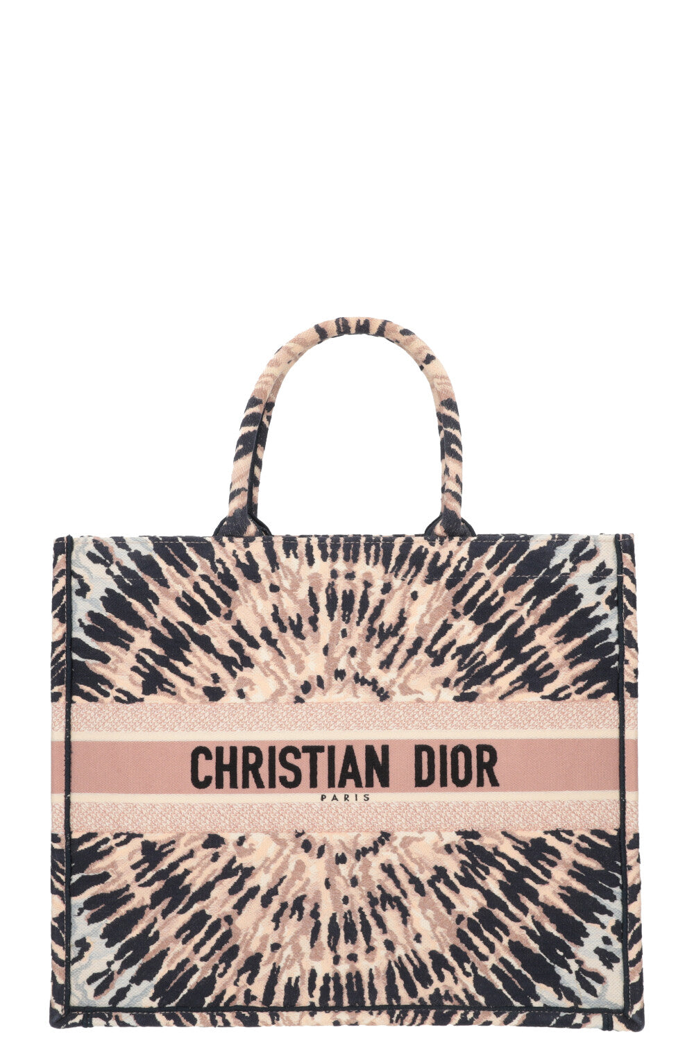 CHRISTIAN DIOR Large Book Tote Brown Black