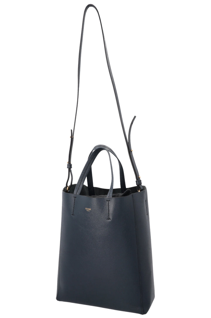 CELINE Small Vertical Cabas Tote Bag Petrol