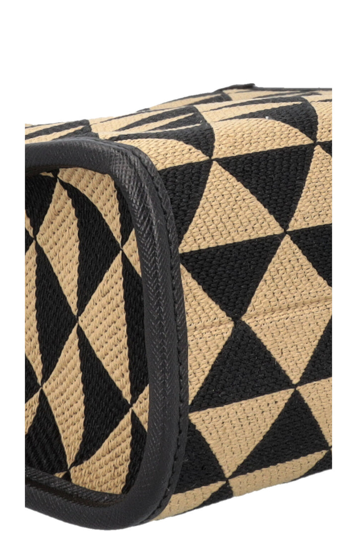 PRADA Small Symbole Tote Bag Black Beige
