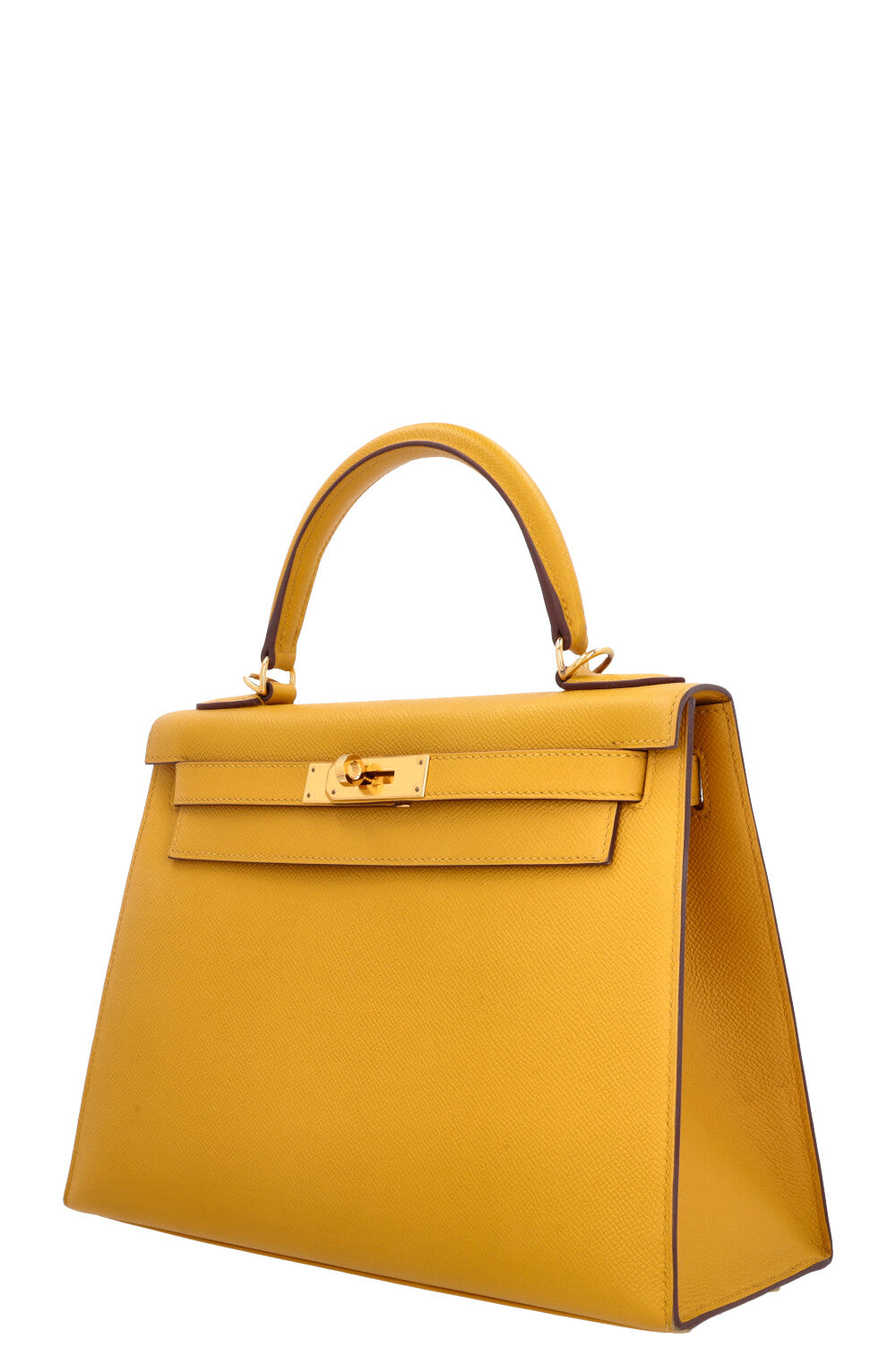 HERMÈS Kelly 28 Sellier Epsom Jaune Ambre