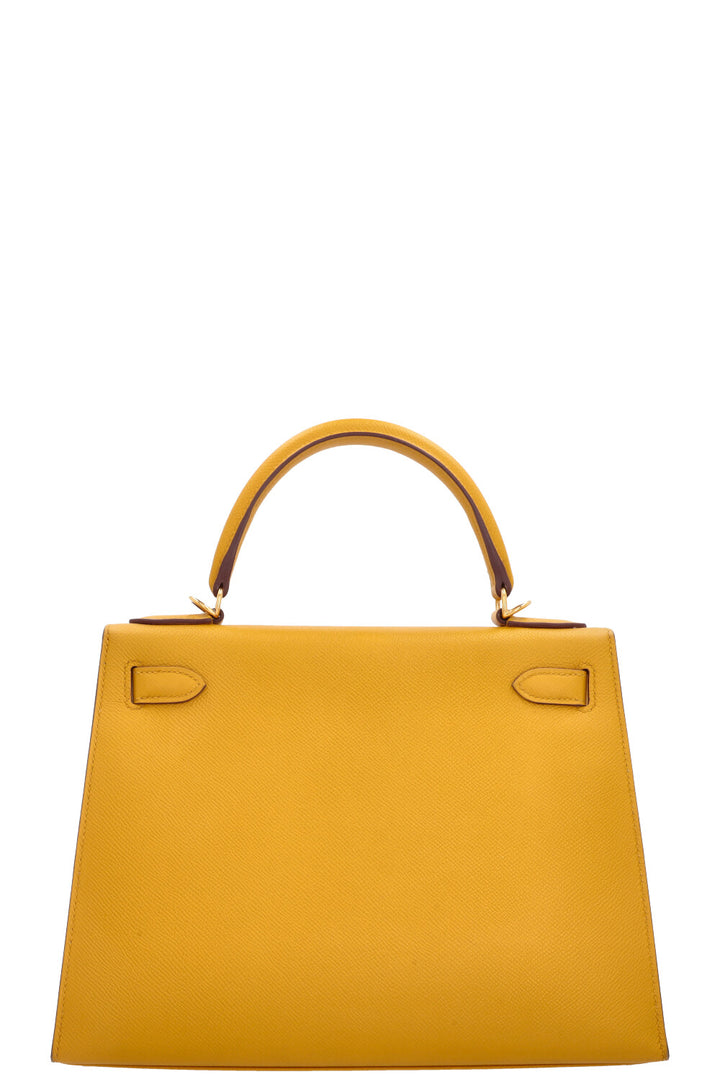 HERMÈS Kelly 28 Sellier Epsom Jaune Ambre