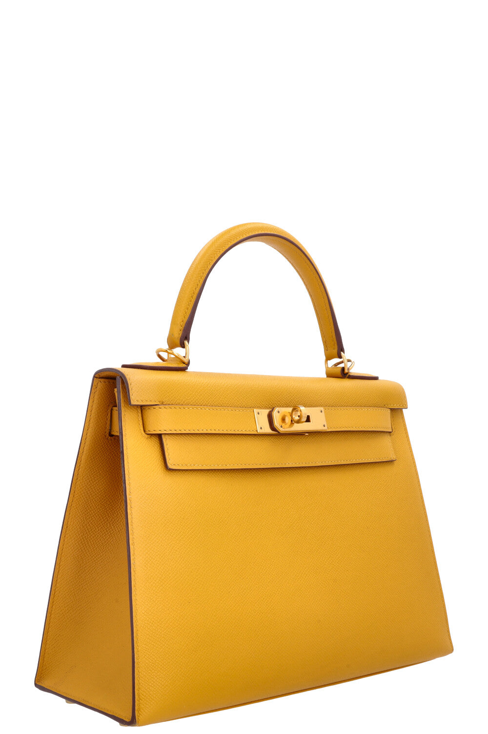 HERMÈS Kelly 28 Sellier Epsom Jaune Ambre
