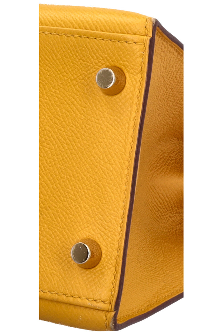 HERMÈS Kelly 28 Sellier Epsom Jaune Ambre