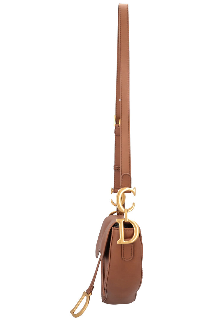 CHRISTIAN DIOR Medium Soft Saddle Bag Camel