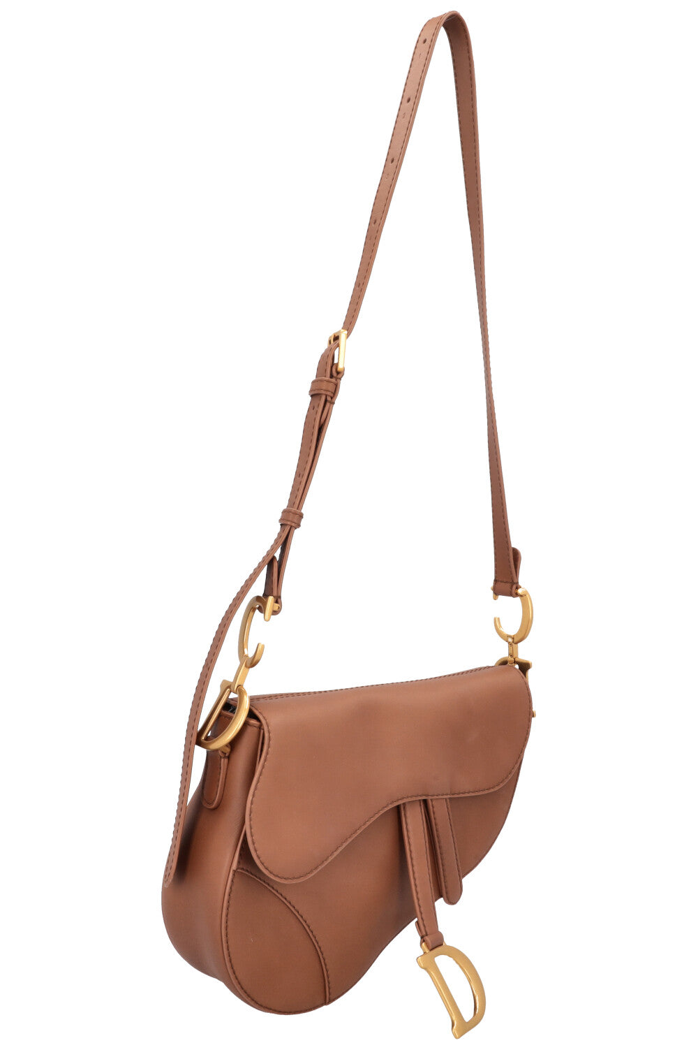 CHRISTIAN DIOR Medium Soft Saddle Bag Camel