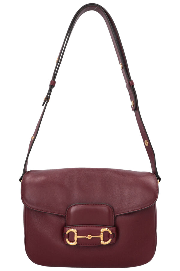 Sac bandoulière GUCCI Horsebit 1955 Aura petit modèle Ancora rouge